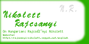 nikolett rajcsanyi business card